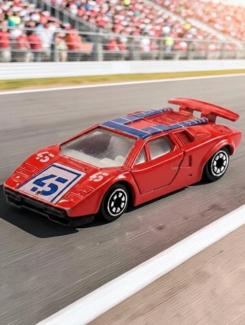 Yatming Lamborghini Countach Tomica Design Red #45 Racing Decals Die-Cast 1:64 T